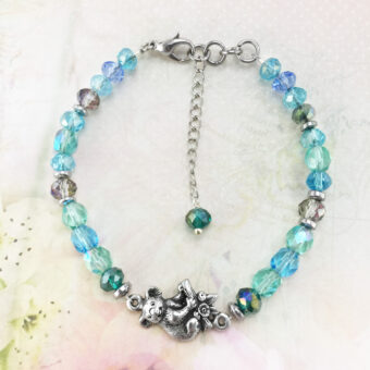 Koala Australian Souvenir Bracelet with Crystals & Natural Gemstones