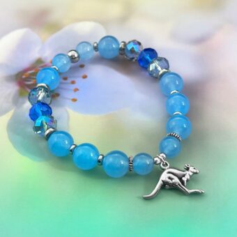 Blue Jade Custom Charm Bracelet. Choose Your Charm!