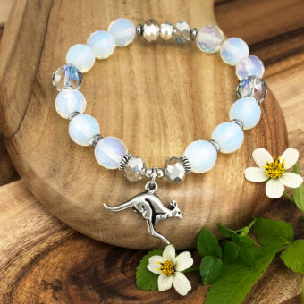 Kangaroo Bracelet with Opalite Crystals