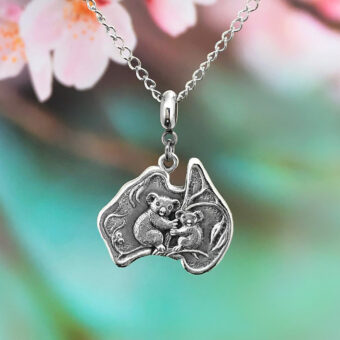 Australia Shape Koalas Long Necklace