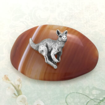 Kangaroo Australian Souvenir Pewter Bead Charm