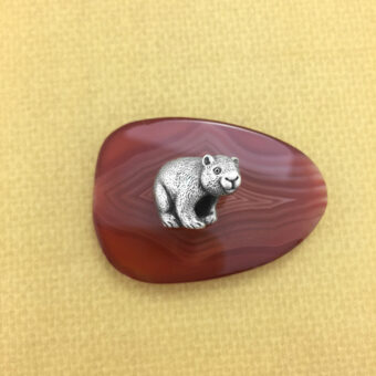 Wombat Australian Souvenir Pewter Bead Charm