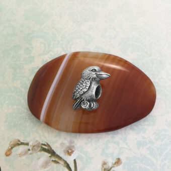 Kookaburra Australian Souvenir Pewter Bead Charm