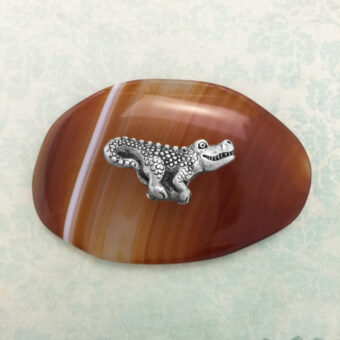 Crocodile Pewter Bead Charm