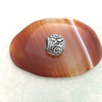 Roses Pewter Bead Charm