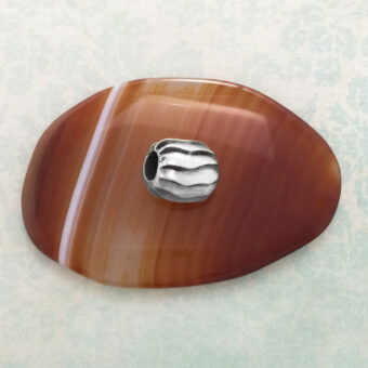 Waves Pewter Bead Charm