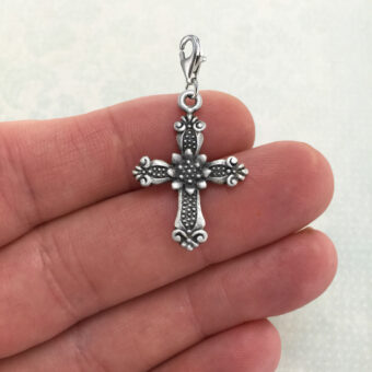 Cross Pewter Charm