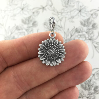 Sunflower Pewter Charm