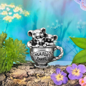 Tea For Three Australian Souvenir Figurine