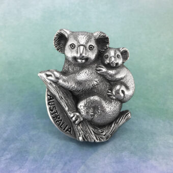 Koala Australian Souvenir Pewter Fridge Magnet