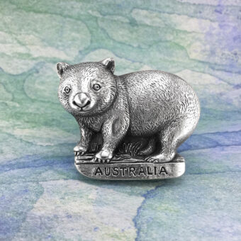 Wombat Australian Souvenir Pewter Fridge Magnet