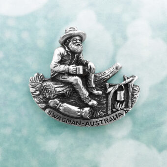 Swagman Australian Souvenir Pewter Fridge Magnet