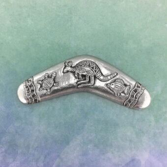 Boomerang Australian Souvenir Pewter Fridge Magnet