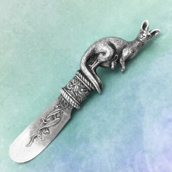 Kangaroo Australian Souvenir Pewter Pate Knife