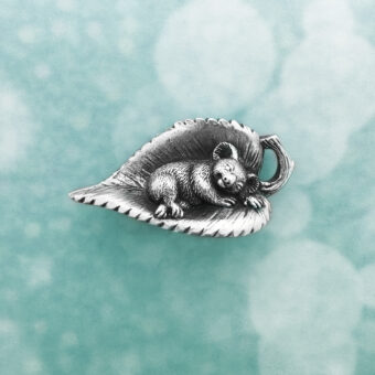 Sleeping Baby Koala Australian Souvenir Pewter Fridge Magnet