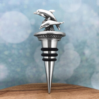 Dolphins Pewter Bottle Stop
