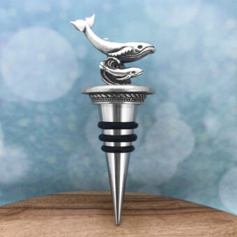 Whales Pewter Bottle Stop