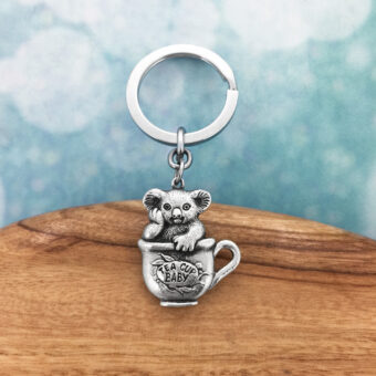 Tea Cup Baby Koala Australian Souvenir Keyring