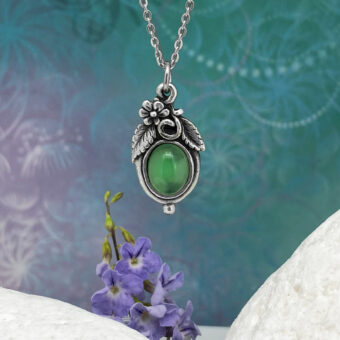 Green Agate Pendant, Nature Style