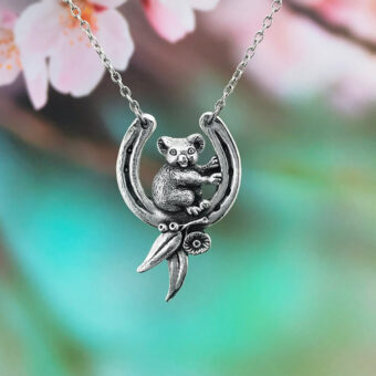 Lucky Horseshoe Koala Necklace