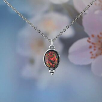 Red Fire Opal Necklace