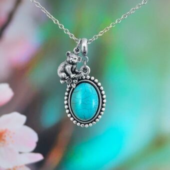 Koala with Turquoise Magnesite Necklace