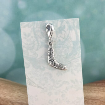 Boomerang Charm, Sterling Silver