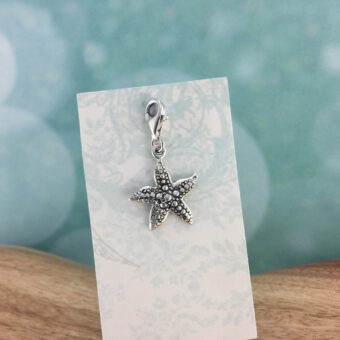 Starfish Charm, Sterling Silver