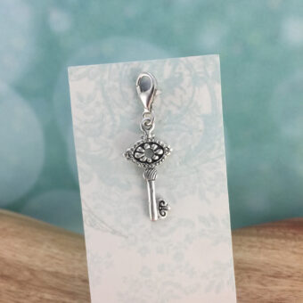 Key Charm, Sterling Silver