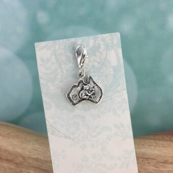 Koala Australia Souvenir Charm, Sterling Silver
