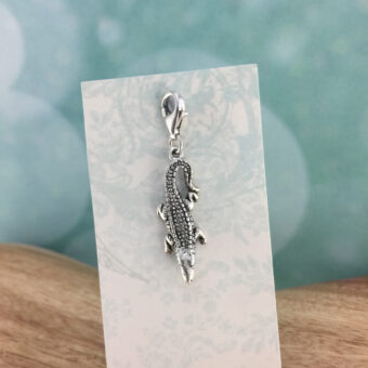 Crocodile Australian Souvenir Charm, Sterling Silver